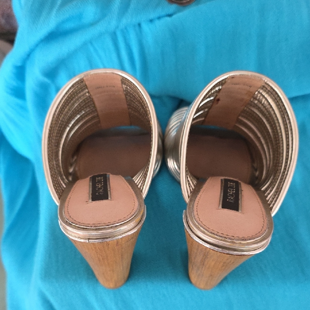 Chic Rachel Zoe Silver Heeled Mules - Picture 9 of 15